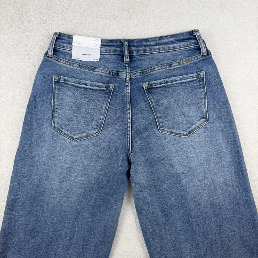 KanCan High Rise Barrel Jeans Womens 27 Blue Denim‎ Stretch-NWT-KC20084M